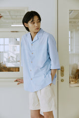 ユニセックスフォールディングシャツ/unisex folding shirts sky blue