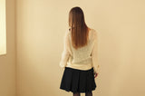 Garden loose V neck knit *Ivory
