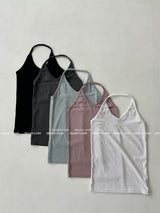 5 colors layered halter neck sleeveless