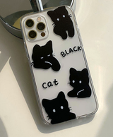 ブラックキャットフォーンケース / Black Cat Phone Case