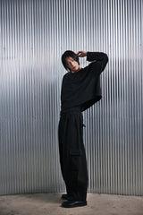 VINTAGE P. DYEING CUT-OUT CROP-TEE (Black) / ビンテージダイングアウトクロップT