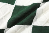 ボードワッフルカーディガン/CHECKER BOARD WAFFLE CARDIGAN_GREEN