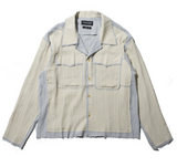 spliced chiffon shirt