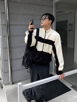 パイピングニットジップアップ