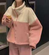 チュッパチャップスウールフリースカラージップアップ