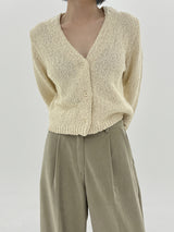 コットンミニカーディガン/Cotton mini cardigan (3color)