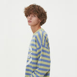 STRIPE HEART ROUND NECK KNIT_GREEN (6612837924982)