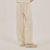 モーメントクールコットンニードルワークワイドパンツ / moment coolcotton needlework wide pants (cream)