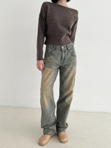 ソフトリップラインニット / Soft lip line knit (5color)