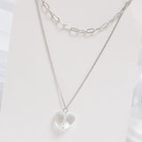 クリアムードレイヤードネックレス / clear mood layered necklace