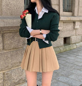 [Bellide made] スウェンリブラウンドカーディガン