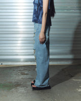 damage denim pt - light blue