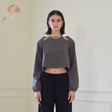 ホルターネックブラウス/HALTER NECK BLOUSE (CHARCOAL)