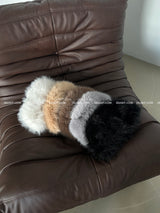 5 color fake fur bucket hat