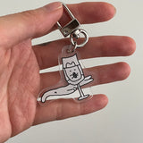 ザキャットザットワズシャットインアグラス キーリング / The cat that was shut in a glass Key Ring