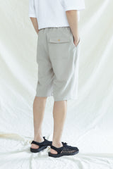 ONE TUCK BERMUDA PANTS BEIGE (6561070284918)