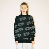 LOGO JACQUARD OVERSIZED FULL-OVER KNIT (KYTZ7NTR02W) (6541182730358)