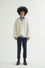 FISHERMAN CARDIGAN IVORY (6613772959862)