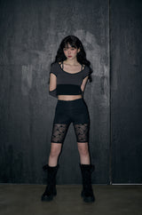 レースインナーショーツ/lace inner shorts - black