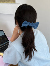 Denim Ribbon Scrunchies (2 colors)