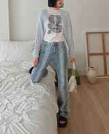 ラインブラッシュデニムパンツ / no.344 Line Brush Denim Pants