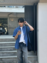 トニ―ハイデンシティー半袖シャツ/Tony High Density Short-Sleeved Shirts (4 colors)