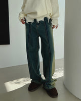 ストレートウォッシュドデニムパンツ/no.5187 Straight Washed Denim Pants (2color)