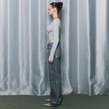 Line Stitch Bodysuit [Nude Gray]