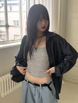 コンチュンヴィンテージリネンバクシーチェックシャツ