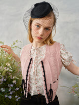 プチリボンニットベスト / Petite Ribbon Knit Vest (Pink)