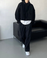 モノクロップフードジャンパー / CR Mono Cropp Hood Jumper (3 colors)