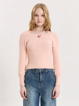 RIB PUFF SWEATER