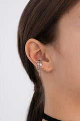 ドロップチェーンレイヤードイヤーカフ/Drop chain layered earcuff