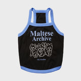 ペット マルチーズアーカーブライングラフィックTシャツ / PET Maltese archive line graphic tshirts