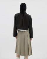 プリーツストリングラップスカート / Pleated string wrap skirt (2color)