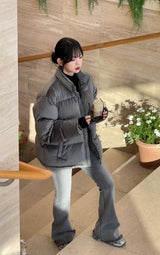 Sensual washing boot-cut pants 