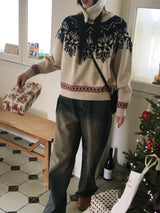 Aira Nordic pattern round knit