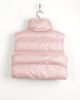 Dean High Neck Crop Vest Padding