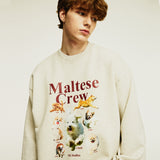 マルチーズクルースウェットシャツ / Maltese crew sweatshirts