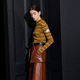 SAMUEL TURTLENECK TEE, LEMON YELLOW+BURGUNDY S/T (6633246556278)