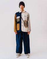 ロゴコットンスーパーワイドパンツ / BSR2223FWPT006 LOGO COTTON SUPER WIDE PANTS NAVY