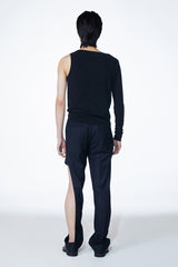 ONE SLEEVE BASIC T-SHIRT BLACK