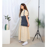 Wave smocking bag Ⅱ (grayish blue) (6657233453174)