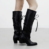 Cherot Ribbon Long Boots