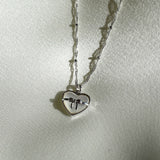 holiday heart necklace (6638358757494)