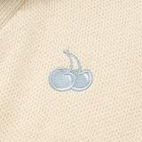SMALL CHERRY ECO FUR CROP CADIGAN [CREAM]