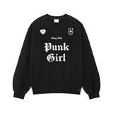 パンクガールスウェットシャツ/0 8 punk girl sweatshirt - BLACK