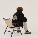 GRAPHIC FLEECE JACKET BLACK (6698687922294)