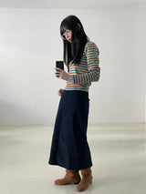 Remember corduroy long skirt 
