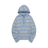 WITTY BUNNY STRIPE KNIT HOODIE [SKY]